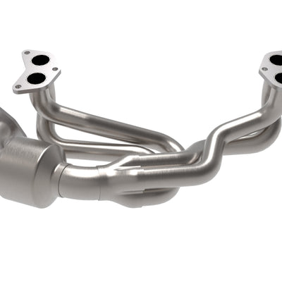 aFe Twisted Steel 304 Stainless Steel Header w/ Cat 13-19 Subaru Outback H4-2.4L