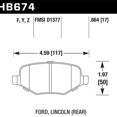 Hawk 11-19 Ford Explorer HPS 5.0 Rear Brake Pads