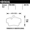 Hawk 02-10 Porsche 911 HPS 5.0 Rear Brake Pads