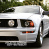 Raxiom 05-09 Ford Mustang Halogen 2010 Style LED Halo Headlights-Blk Hsng(Clear Lens/Excludes GT500)