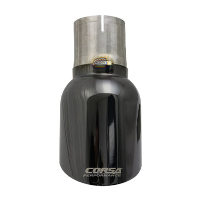Corsa Single Universal 2.75in Inlet / 4.5in Outlet Black PVD Pro-Series Tip Kit