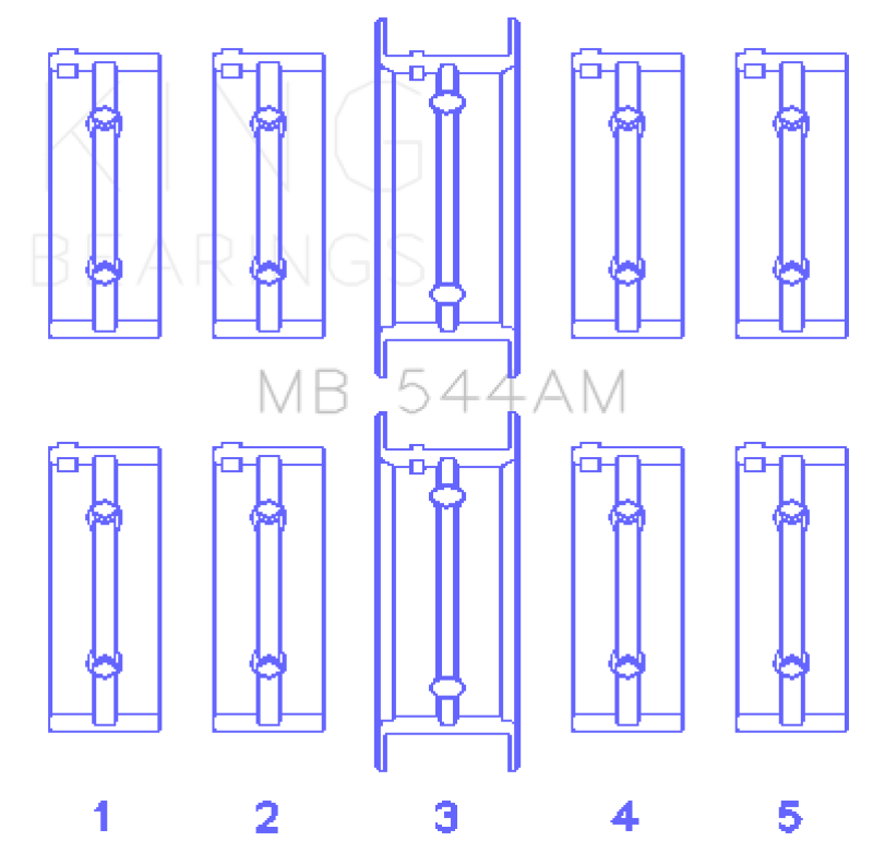 King Engine Bearings BMW M10B15/18/20 (Size STD) Performance Main Bearing Set