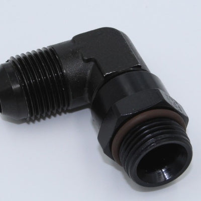 Fragola -6AN x 7/16 - 20 (4) 90 Degree Swivel - Black