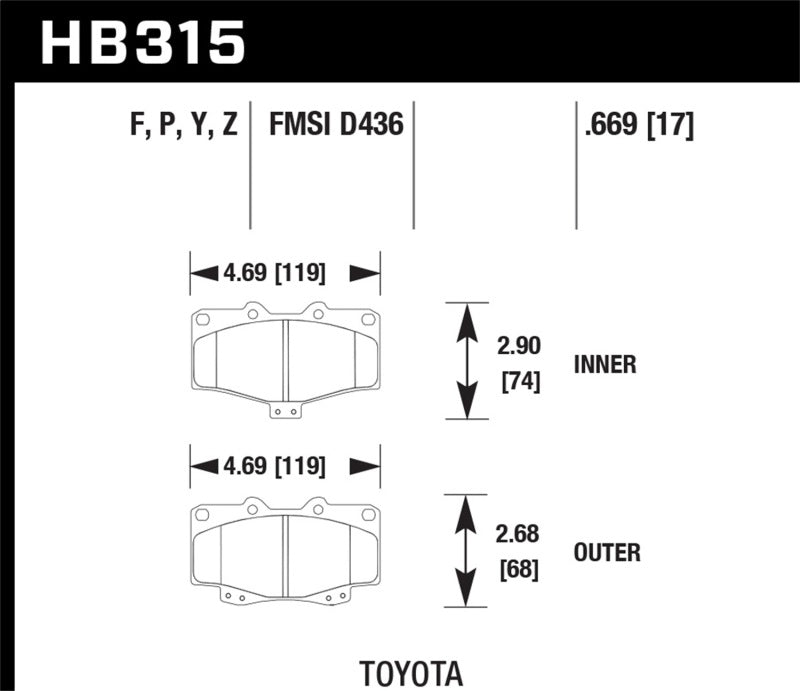 Hawk Performance Ceramic Street Brake Pads