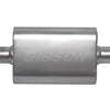 Gibson CFT Superflow Center/Center Oval Muffler - 4x9x13in/2.5in Inlet/2.5in Outlet - Stainless