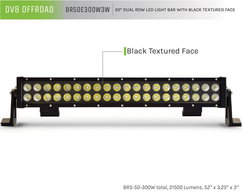 DV8 Offroad BRS Pro Series 50in Light Bar 300W Flood/Spot 3W LED - Black