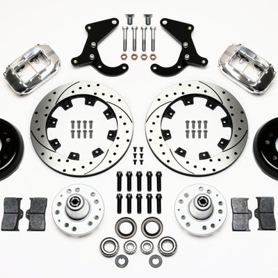 Wilwood Forged Dynalite Front Kit 12.19in Drilled Polished 55-57 Chevy