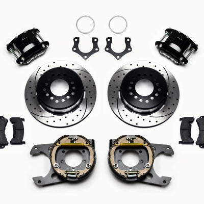 Wilwood D154 P/S Park Brake Kit Drilled Mopar/Dana 2.50in Off w/Snap Ring Bearing