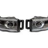 Raxiom 02-05 Dodge RAM 1500/2500/3500 Axial LED Projector Headlights- Blk Housing (Clear Lens)