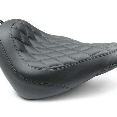 Mustang 18-21 Harley Heritage Classic, Deluxe Wide Tripper Solo Seat Diamond Stitch - Black
