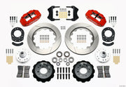 Wilwood Narrow Superlite 6R Front Hub Kit 14.00in Red 1965-1969 Mustang Drum Spindle