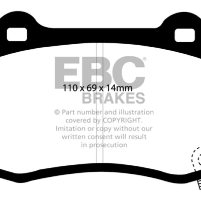 EBC 12-17 Tesla Model S Electric RWD Greenstuff Rear Brake Pads