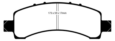 EBC 02 Cadillac Escalade 5.3 (Akebono rear caliper) Greenstuff Rear Brake Pads