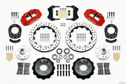 Wilwood Narrow Superlite 6R Front Hub Kit 12.88in Drill Red 1965-1969 Mustang Drum Spindle