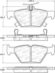 StopTech 16-21 WRX Street Brake Pads - Rear