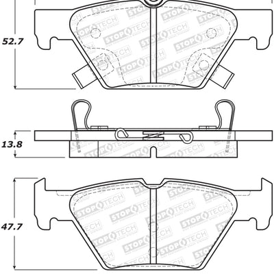 StopTech 16-21 WRX Street Brake Pads - Rear