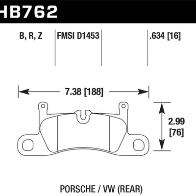 Hawk 15-17 Porsche Cayenne / 15-16 Volkswagen Touareg HPS Street Rear Brake Pads
