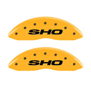 MGP 4 Caliper Covers Engraved Front & Rear SHO Yellow finish black ch