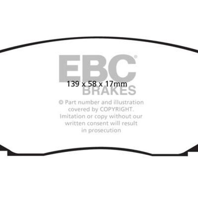 EBC 11-14 Ford Edge 2.0 Turbo Greenstuff Front Brake Pads