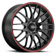 Maxxim Maze 16x7 10x100/114.3 ET40 Black/Red Stripe