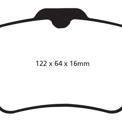 EBC 10-15 Jaguar XF 5.0 Supercharged (470) Redstuff Rear Brake Pads