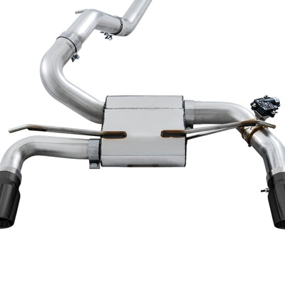 AWE Tuning Ford Focus RS SwitchPath Cat-back Exhaust - Diamond Black Tips