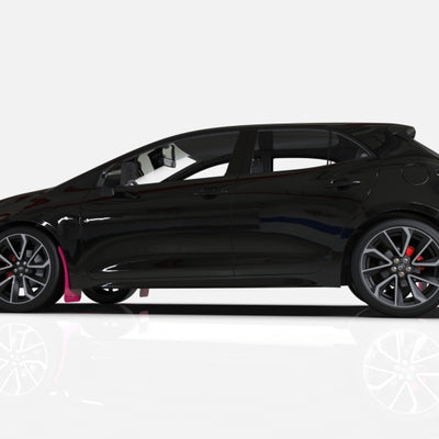 Rally Armor 02-07 Subaru RS/2.5i/WRX/STI (Wagons Req. Mod.) Pink Mud Flap BCE Logo