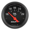 Autometer Z-Series 52mm 100-250 Degrees F. SSE Oil Temp Gauge