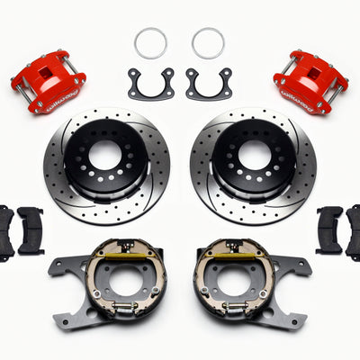 Wilwood D154 P/S P-B Kit Drilled-Red Small Ford 2.50in Offset