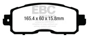 EBC 13+ Nissan Altima 2.5 (L33) Sedan Redstuff Front Brake Pads