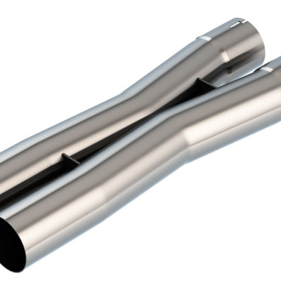 Borla 2.75in Universal X-Pipe 3.66in Inlet Centerline 4.05in Outlet Centerline 26.98in OAL