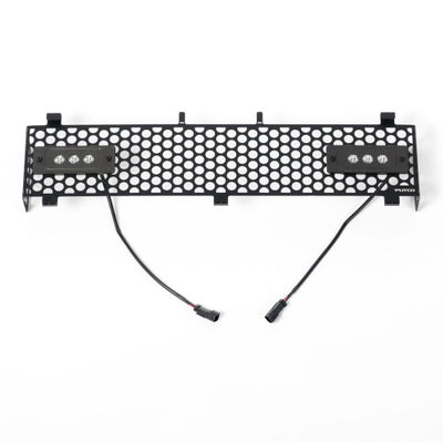 Putco 11-16 Ford SuperDuty - SS Black Punch Design w/ Qty 2 - 6in Light bars Bumper Grille Inserts