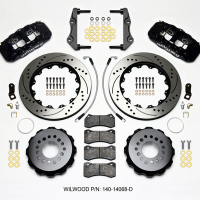 Wilwood AERO4 Rear Kit 14.25in Drilled 2014-Up Challenger w/Lines