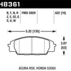 Hawk 02-06 Acura RSX Type S / 06-11 Honda Civic Si / 00-09 S2000 DTC-60 Front Brake Pads