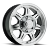 Raceline 870 Element 15x6in / 5x127 BP / 0mm Offset / 3.19mm Bore - Black & Machined Wheel