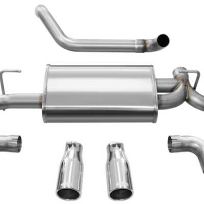 Corsa 2018-2025 Jeep Wrangler JL 2.5in Dual Rear Exit Polished Tips Sport Axle-Back Exhaust