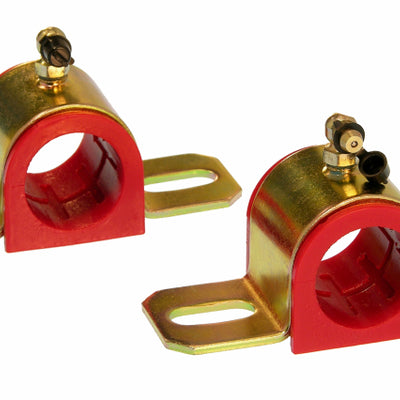 Prothane Universal 90 Deg Greasable Sway Bar Bushings - 1 1/4in - Type B Bracket - Red