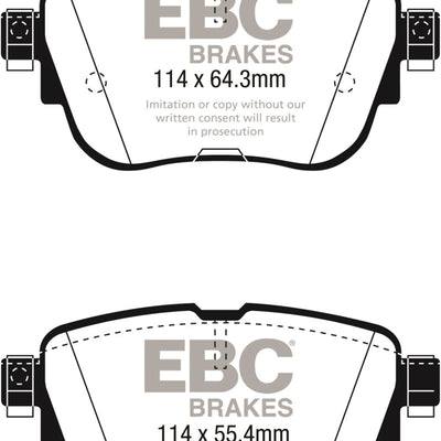 EBC 2017+ Mercedes-Benz E300 (W213) Greenstuff Rear Brake Pads