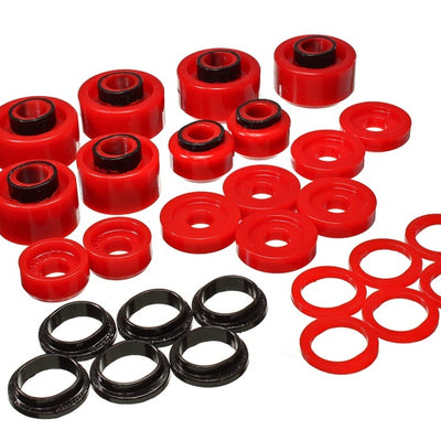Energy Suspension 99-07 Ford F-250/F-350 SD 2/4WD Crew Cab Body Mount Set - Red