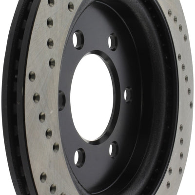 StopTech 2019 Ford Raptor w/ Electronic Parking Brake Sport Cross Drilled Left Rear Rotor