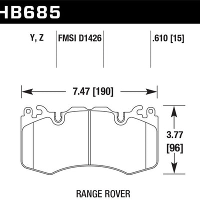 Hawk 10-11 Range Rover/Range Rover Sport Supercharged LTS Front Brake Pads