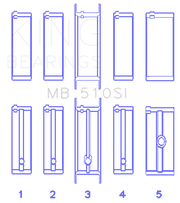 King Engine Bearings Chrysler 360 Main Bearing Set