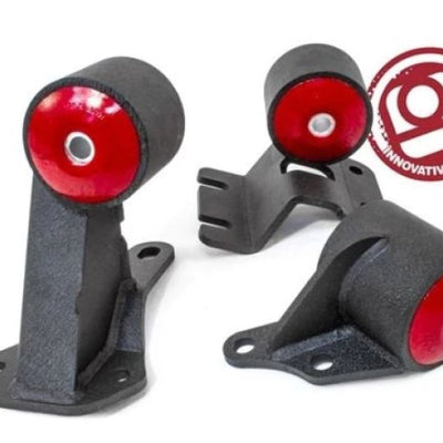 Innovative 90-93 Integra B-Series Black Steel Mounts 95A Bushings (Auto to Manual Cable)
