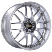 BBS RS-GT 18x8.5 5x120 ET15 Diamond Silver Center Diamond Cut Lip Wheel -82mm PFS/Clip Required