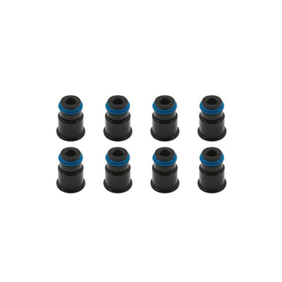 BLOX Racing 14mm Adapter Top (1/2in) w/Viton O-Ring & Retaining Clip (Set of 8)