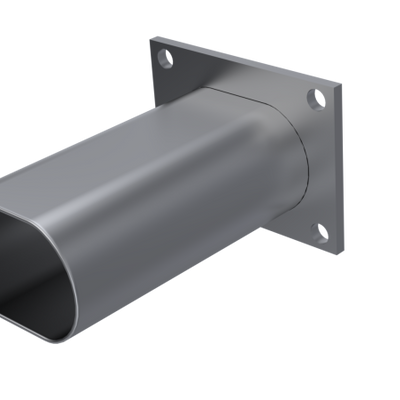 QTP 3in Weld-On QTEC Low Profile Conncetion Oval Tube Kit