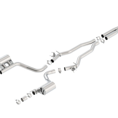 Borla 15-16 Dodge Charger Hellcat 6.2L V8 ATAK Catback Exhaust w/ Valves No Tips Factory Valance