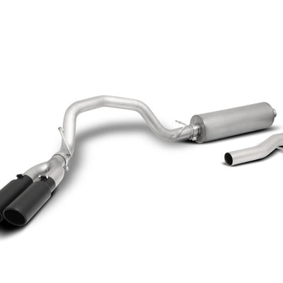 Gibson 21-22 Yukon/ Tahoe 5.3L Black Elite Cat-Back Dual Sport Exhaust System - Stainless