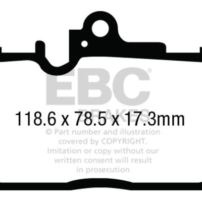 EBC 13+ Lexus GS350 3.5 F-Sport RWD Redstuff Front Brake Pads