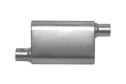 Gibson CFT Superflow Offset/Offset Oval Muffler - 4x9x13in/2.25in Inlet/2.25in Outlet - Stainless